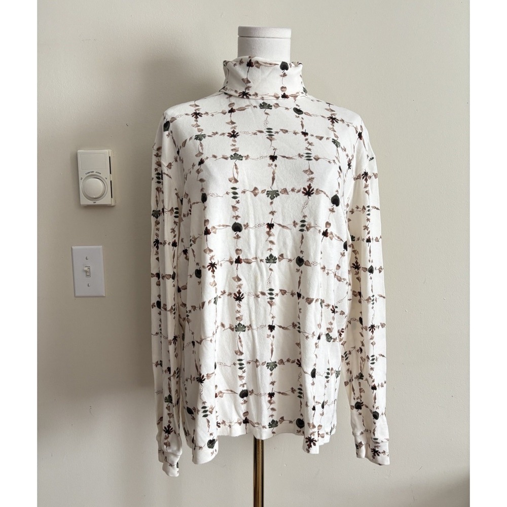 Classic Elements Womens XL Long Sleeve Top Fall Foliage Y2K Vintage Floral